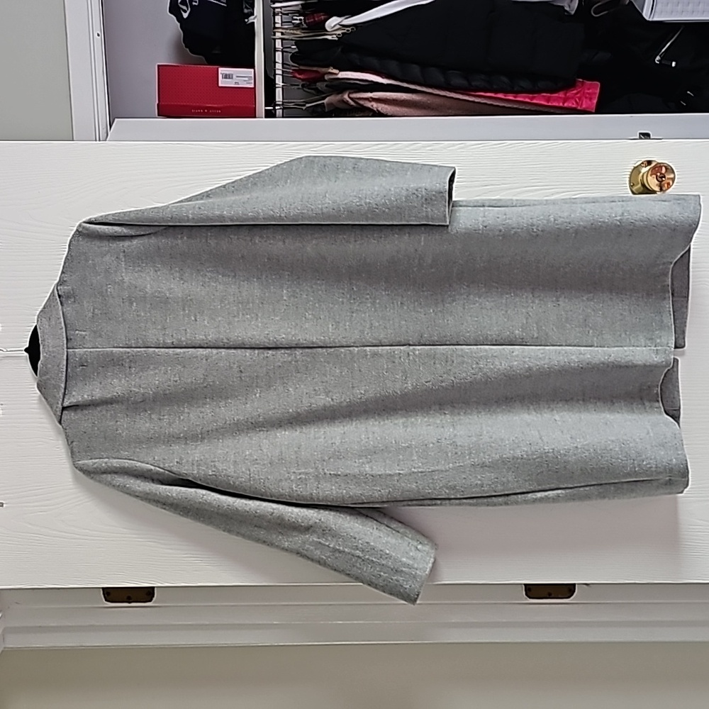 Gray Button Front Long Jacket - image 5